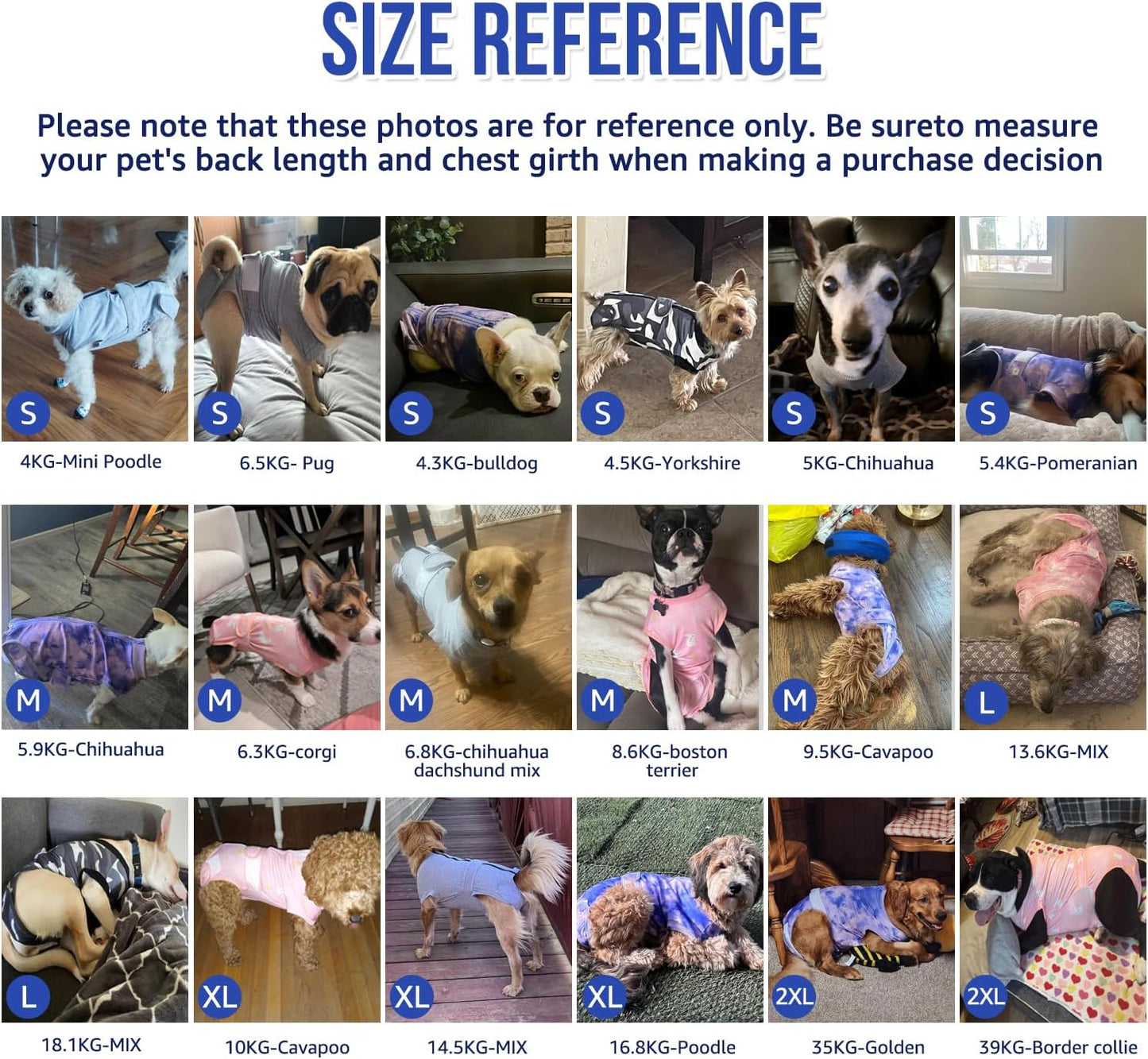 Dog Surgery Recovery Suit, Female Male Dog Surgical Bodysuit Abdominal Wounds Protector, Stop Licking Spay Shirt after Surgery Onesie with Zipper, Pet Cone E-Collar Alternative(M)