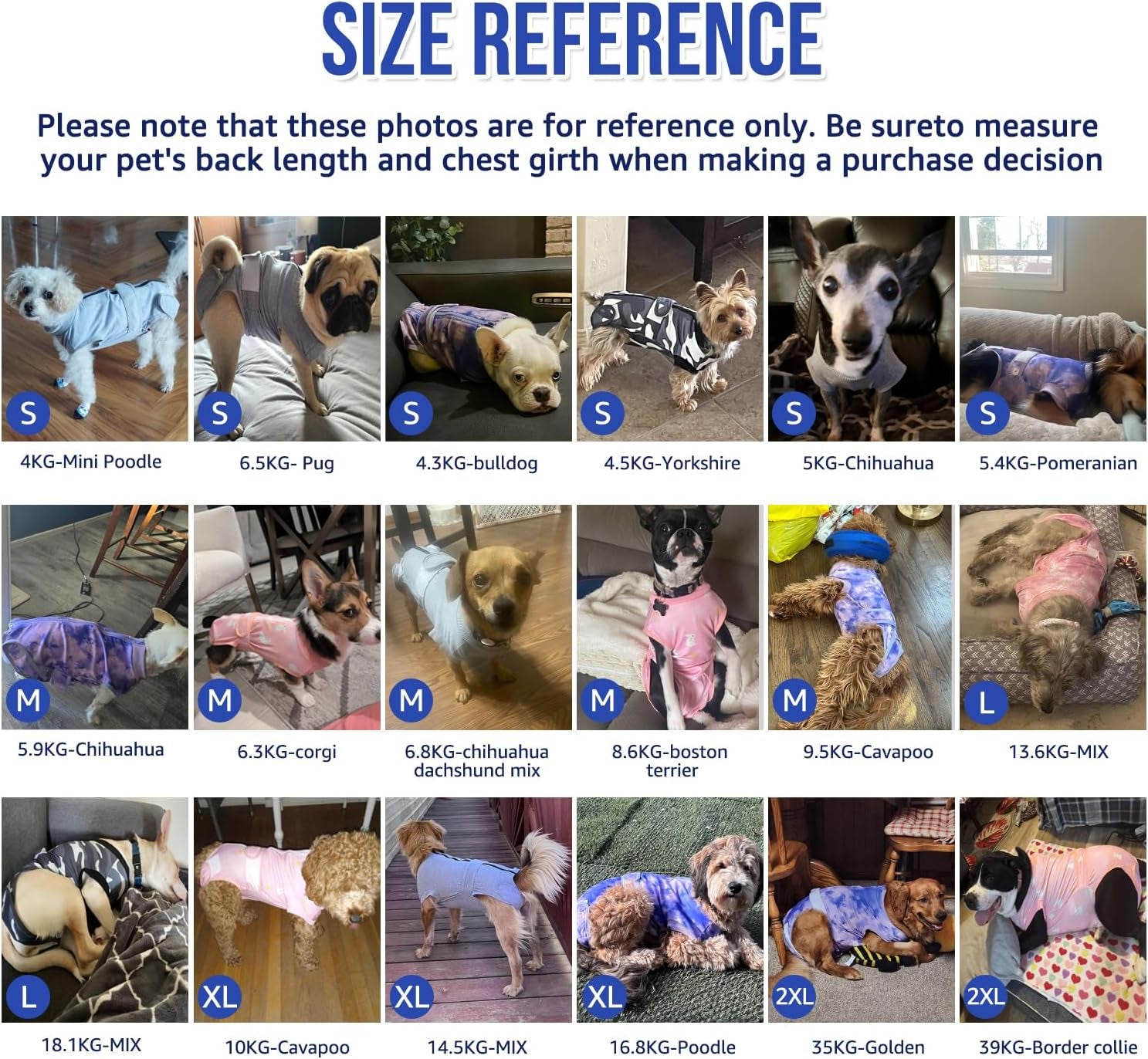 Dog Surgery Recovery Suit, Female Male Dog Surgical Bodysuit Abdominal Wounds Protector, Stop Licking Spay Shirt after Surgery Onesie with Zipper, Pet Cone E-Collar Alternative(M)