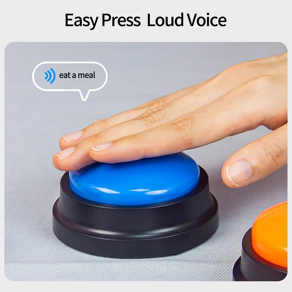 Dog Communication Buttons Voice Recording Button for Pet Training Buzzer 20 Second Record Playback Funny Gift for Talking Pet