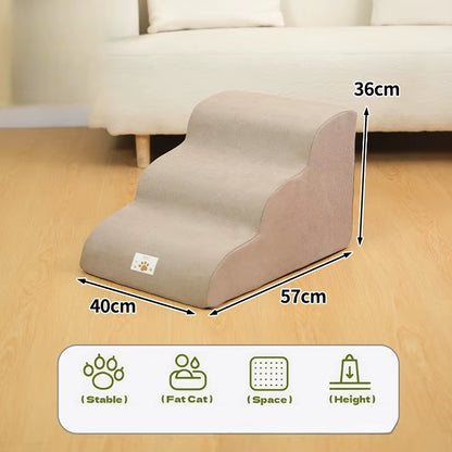Pet Step Stair Dog/Cat Ramp Ladder Memory Foam Sponge Dogs Sofa Removable and Washable Training Pet Ramp Stairs Pet Supplies