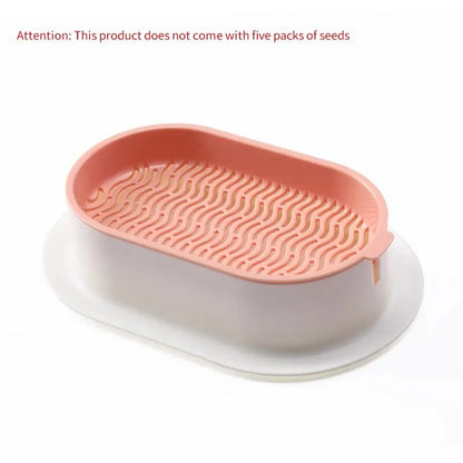 New Pet Cat Sprout Dish Growing Pot Hydroponic Plant Cat Grass Germination Digestion Starter Dish Greenhouse Grow Box