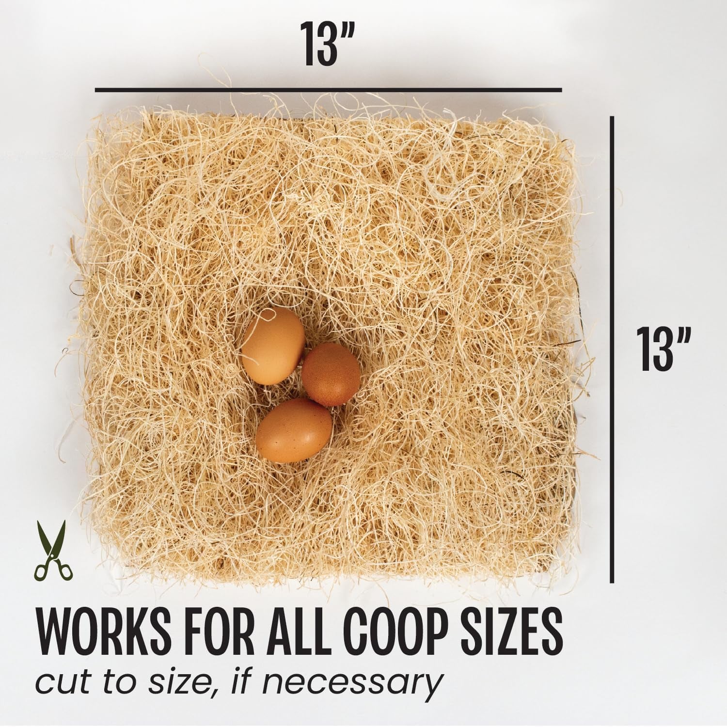 Aspen Nesting Pads for Chicken Coops - USA Grown Aspen Excelsior Nest Box Liners 13X13-12 Pack