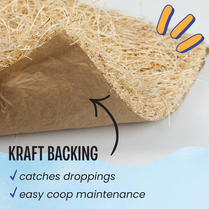 Aspen Nesting Pads for Chicken Coops - USA Grown Aspen Excelsior Nest Box Liners 13X13-12 Pack