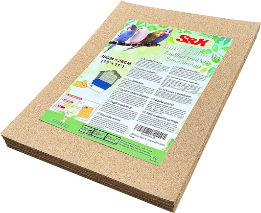Bird Cage Liner 30-Pack 15” X 11” Gravel Paper for Bird Cage | Sand Sheets for Easier Cleaning and Bird Health