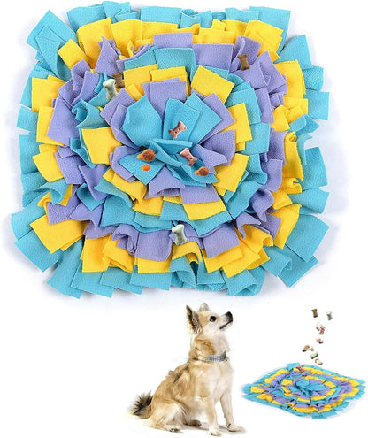 Large Snuffle Mat for Dogs, Dog Snuffle Mat for Puppies, Interactive Feeding Game for Puppies, Slow Feeder Mat with Non-Slip Base 30 X 30 CM Foraging Skills and Slow Eating