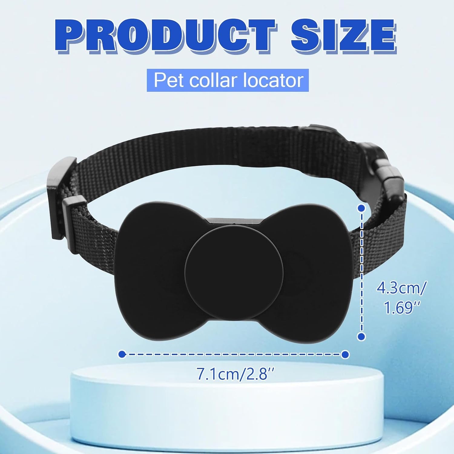 Cat Tracker Collar, Pet GPS Tracker for Small Dogs and Cats, No Monthly Fee, No SIM Required, Compatible with Ios/Android, Waterproof Global Location Tracking Device anti Lost Tracker (Black)