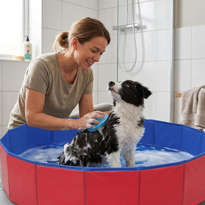Dog Pool, Dog Paddling Pool, Foldable Dog Swimming Pool for Small Dogs, Portable Plastic Pool for Outdoor Play and Indoor Bathing, Compact Design for Limited Spaces50 X 8 Cm