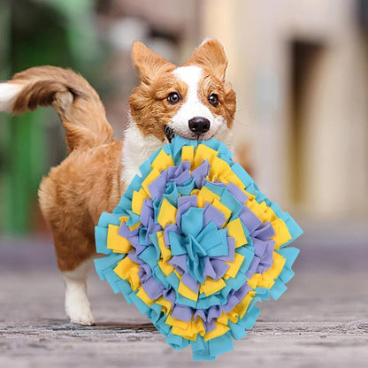 Large Snuffle Mat for Dogs, Dog Snuffle Mat for Puppies, Interactive Feeding Game for Puppies, Slow Feeder Mat with Non-Slip Base 30 X 30 CM Foraging Skills and Slow Eating