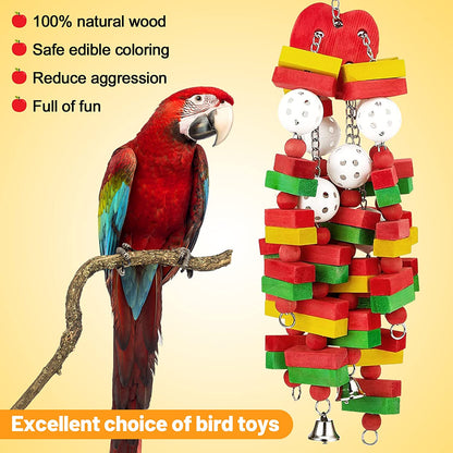 Large Bird Parrot Toys for Cockatoos African Grey Macaws and Amazon Parrots