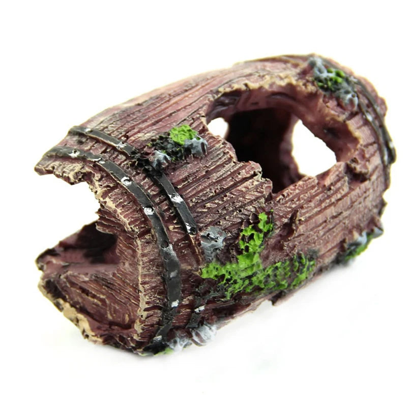 Resin Aquarium Ornaments Decorations Artificial Barrel Cave Landscaping Accessories for Fish Tank Aquarium Decoration Background