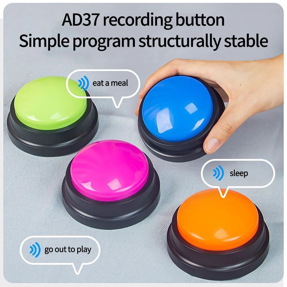 Dog Communication Buttons Voice Recording Button for Pet Training Buzzer 20 Second Record Playback Funny Gift for Talking Pet