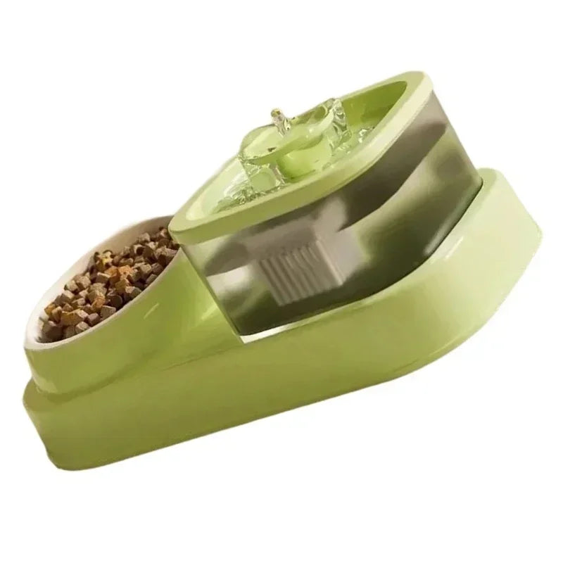 Cats Bowl 2 in 1 Water Bowls Water Dispenser Double Bowl Water Circulating